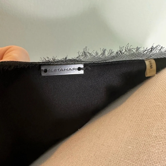 Elie Tahari Silk Top with Rhinestone Embellishment Sz S - Picture 3 of 5